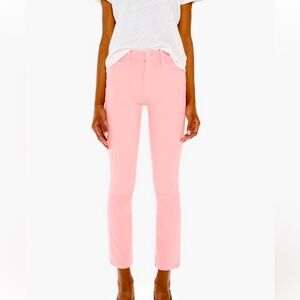 NWT MOTHER The Mid Rise Dazzler Ankle Jeans - Quartz Pink - Size 32